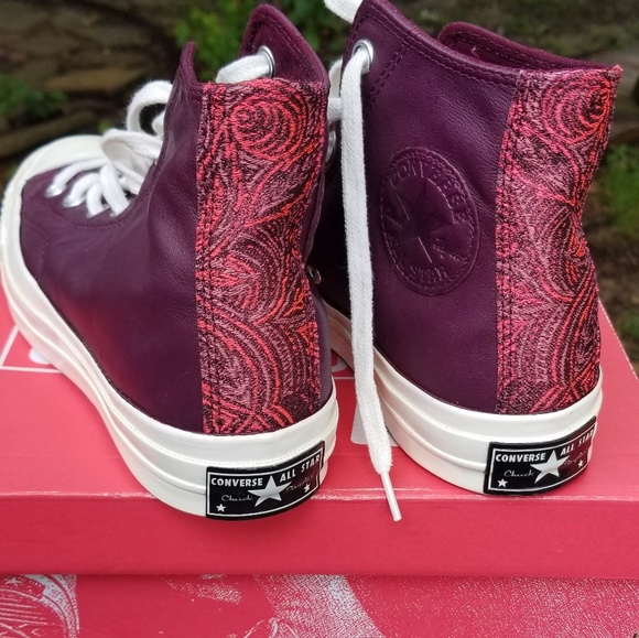 Chuck Taylor All Star Leather High Top Burgundy - Picture 3 of 3